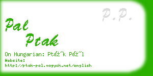 pal ptak business card